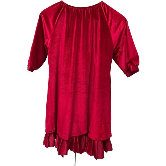 Chasing Fireflies Red Velvet Bow Dress Special Occasion Holiday Girls Sz 14 - Picture 7 of 7
